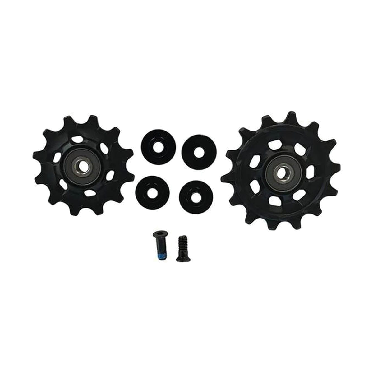 Roldanas do desviador traseiro de 12 velocidades SRAM GX (x2) #11.7518.089.000 — peça sobre fundo branco