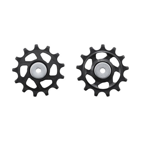 Roldanas do desviador traseiro de 12 velocidades SHIMANO SLX RD-M7100/M7120 — peça sobre fundo branco