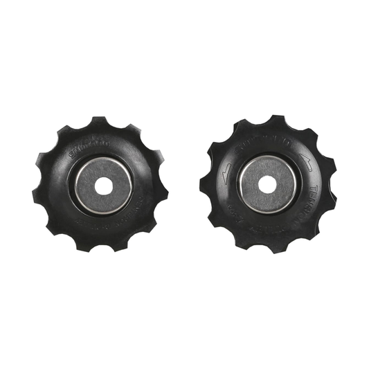 Roldanas do desviador traseiro de 9/10 velocidades SHIMANO DEORE / SLX RD-M593 — peça sobre fundo branco