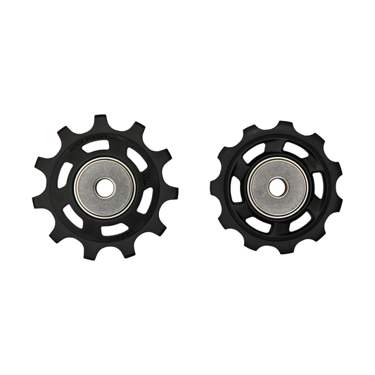 Roldanas do desviador traseiro de 11 velocidades SHIMANO DYNA-SYS XTR RD-M9000 — peça sobre fundo branco