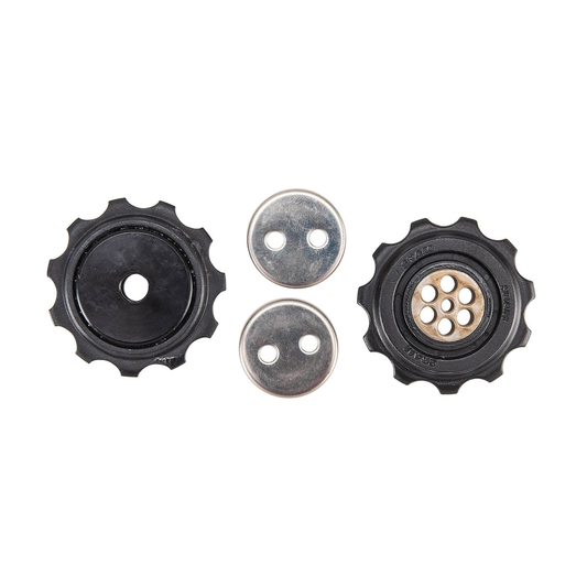 Roldanas do desviador traseiro de 9 velocidades SRAM X9 para caixa média/longa, 2005-2007 (x2) — peça sobre fundo branco