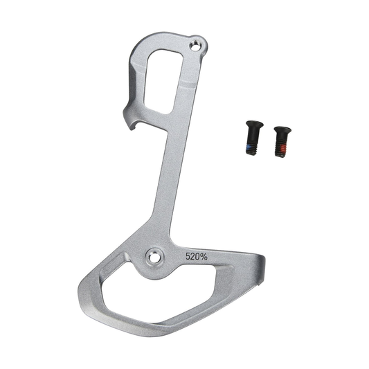 Placa interior e parafusos do desviador traseiro SRAM XX1/X01 Eagle (52T) Polar — peça sobre fundo branco