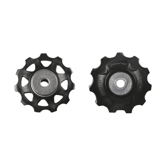 Roldanas do desviador traseiro de 9/10 velocidades SHIMANO XTR — peça sobre fundo branco