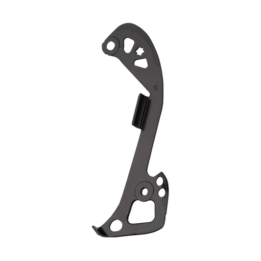 Placa interior média do desviador traseiro de 11 velocidades SHIMANO SLX RD-M7000-GS — peça sobre fundo branco