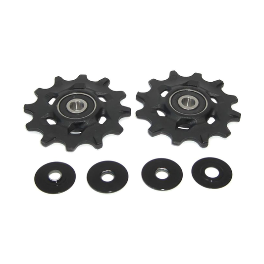Roldanas do desviador traseiro de 7 velocidades SRAM GX DH #11.7518.070.000 — peça sobre fundo branco