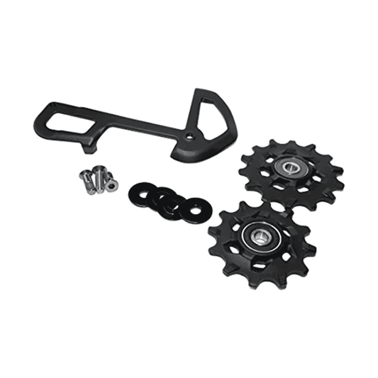 Placa interior e roldanas de 8 velocidades SRAM EX1 — peça sobre fundo branco