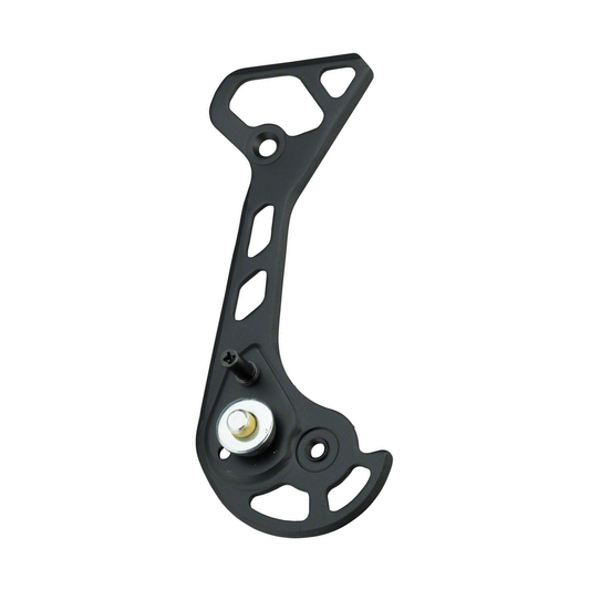 Placa exterior média do desviador traseiro de 11 velocidades SHIMANO SLX RD-M7000-GS — peça sobre fundo branco