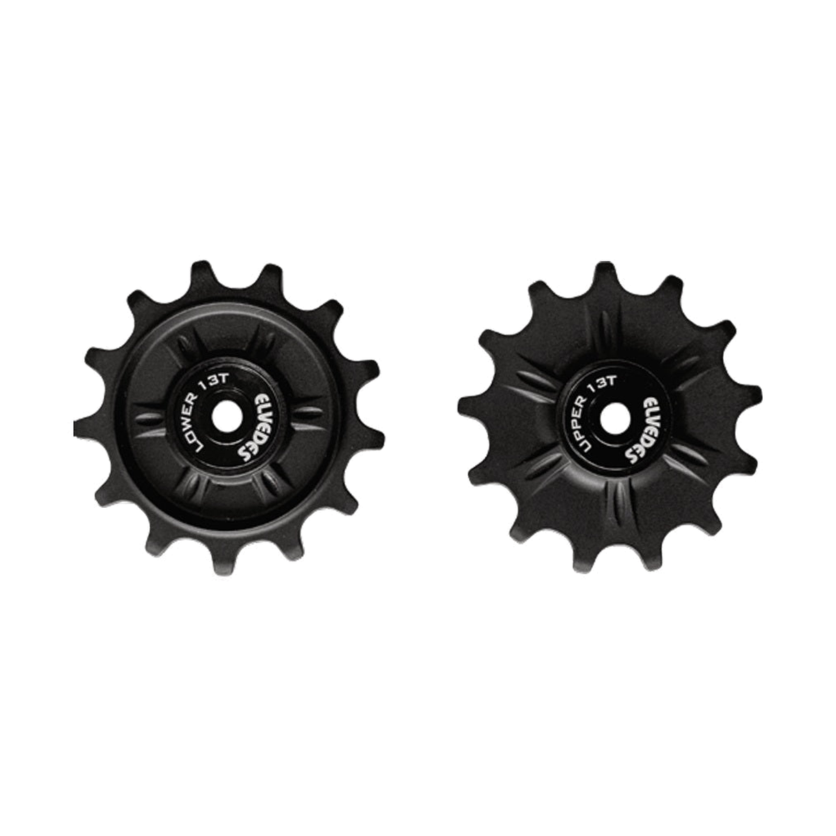 Roldanas de desviador ELVEDES de 12/14 dentes para SRAM de 12 velocidades, com rolamentos anulares NW — peça sobre fundo branco