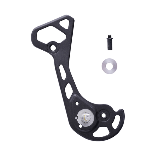 Placa exterior média do desviador traseiro SHIMANO XT Di2 RD-M8050-GS — peça sobre fundo branco