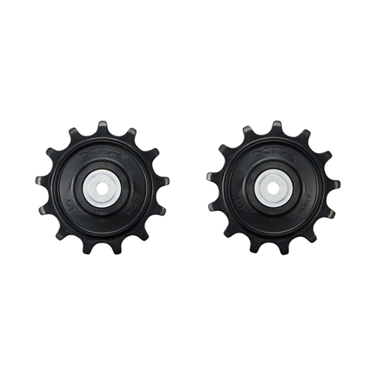 Roldanas do desviador traseiro SHIMANO XTR DI2 RD-M9260 de 11 velocidades — peça sobre fundo branco