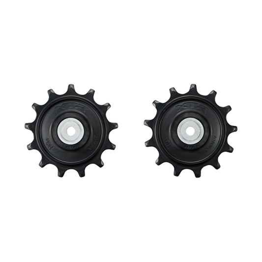 Roldanas do desviador traseiro SHIMANO XTR DI2 RD-M9250 de 12 velocidades — peça sobre fundo branco