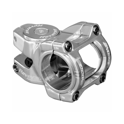 Avanço REVERSE COMPONENTS BLACK ONE D-2 Titanium prateado — vista principal sobre fundo branco
