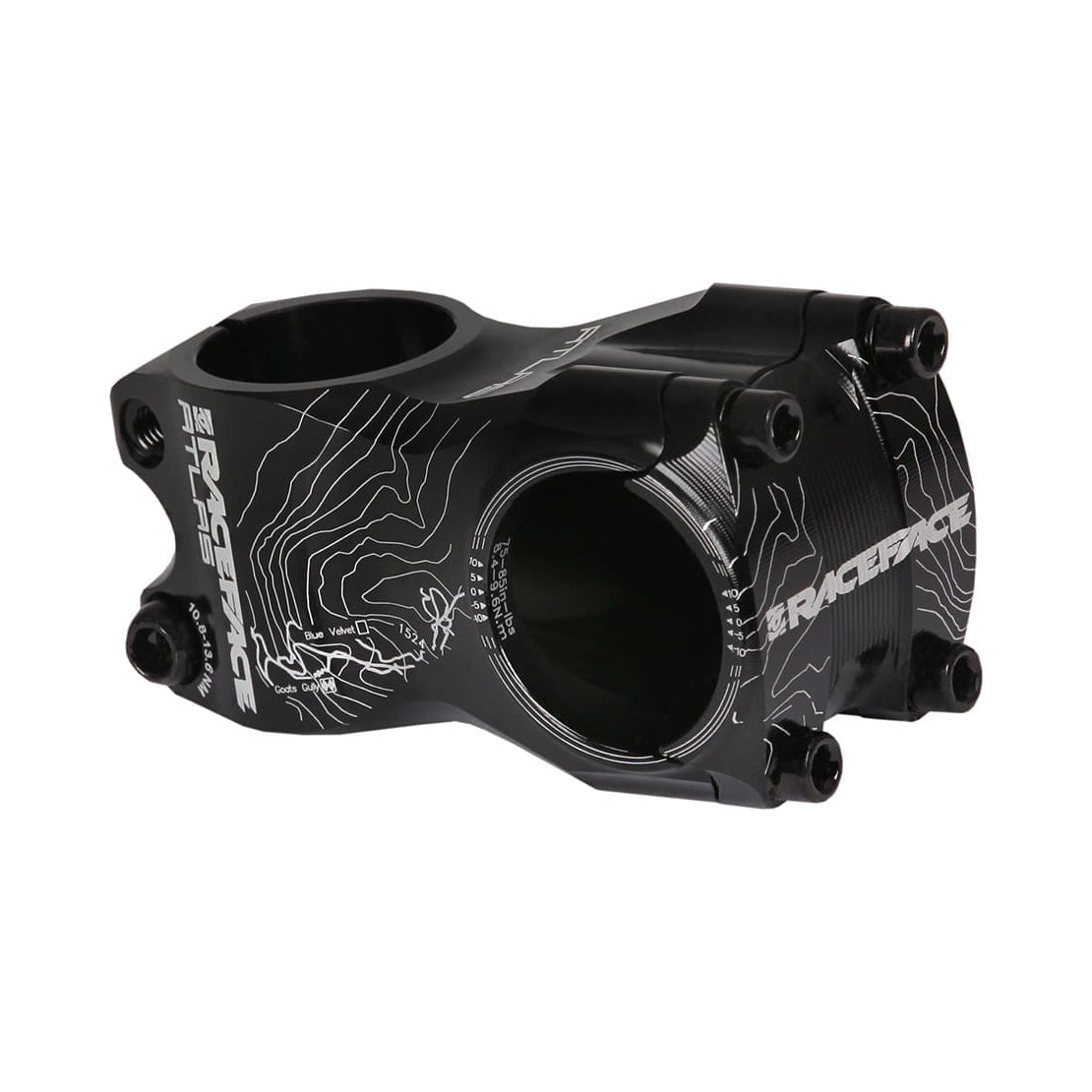 Avanço RACE FACE ATLAS 0° preto — vista principal sobre fundo branco