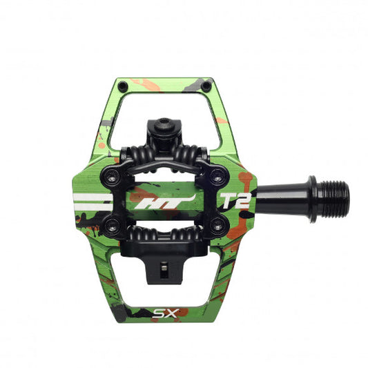 Pedais HT COMPONENTS T2 SX BMX Verde Camuflado