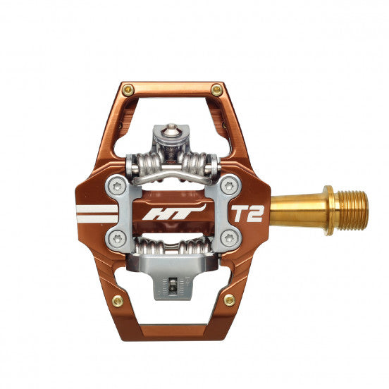 Pedais HT COMPONENTS ENDURO T2T Titanium Bronze
