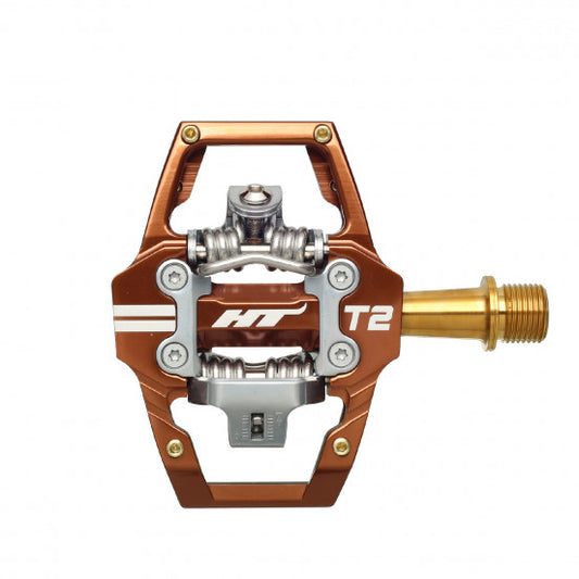 Pedais HT COMPONENTS T2 Titanium Bronze