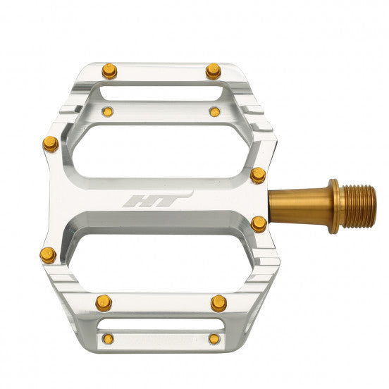 Pedais planos HT COMPONENTS AR09T Titanium Silver