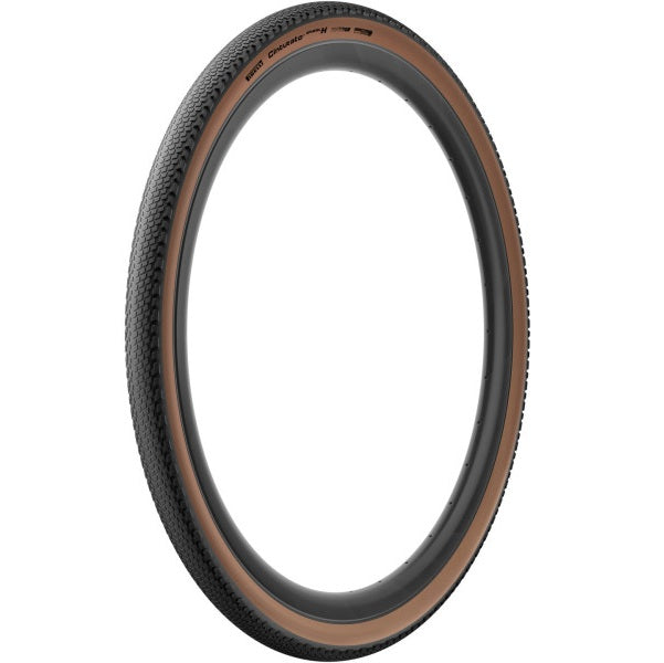 Pneu PIRELLI CINTURATO GRAVEL H de alto desempenho 700c, pronto para tubeless, bege clássico