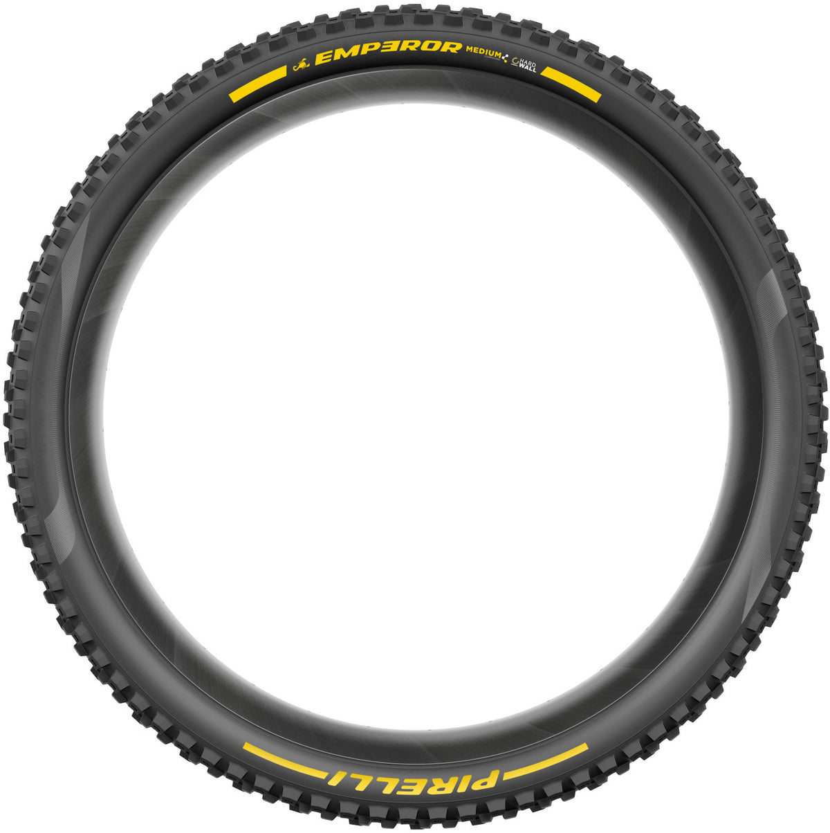 Pneu PIRELLI SCORPION EMPEROR 29x2.50 Supersoft DH+Wall Tubeless Ready de talão flexível Preto/Amarelo Edição de Equipa