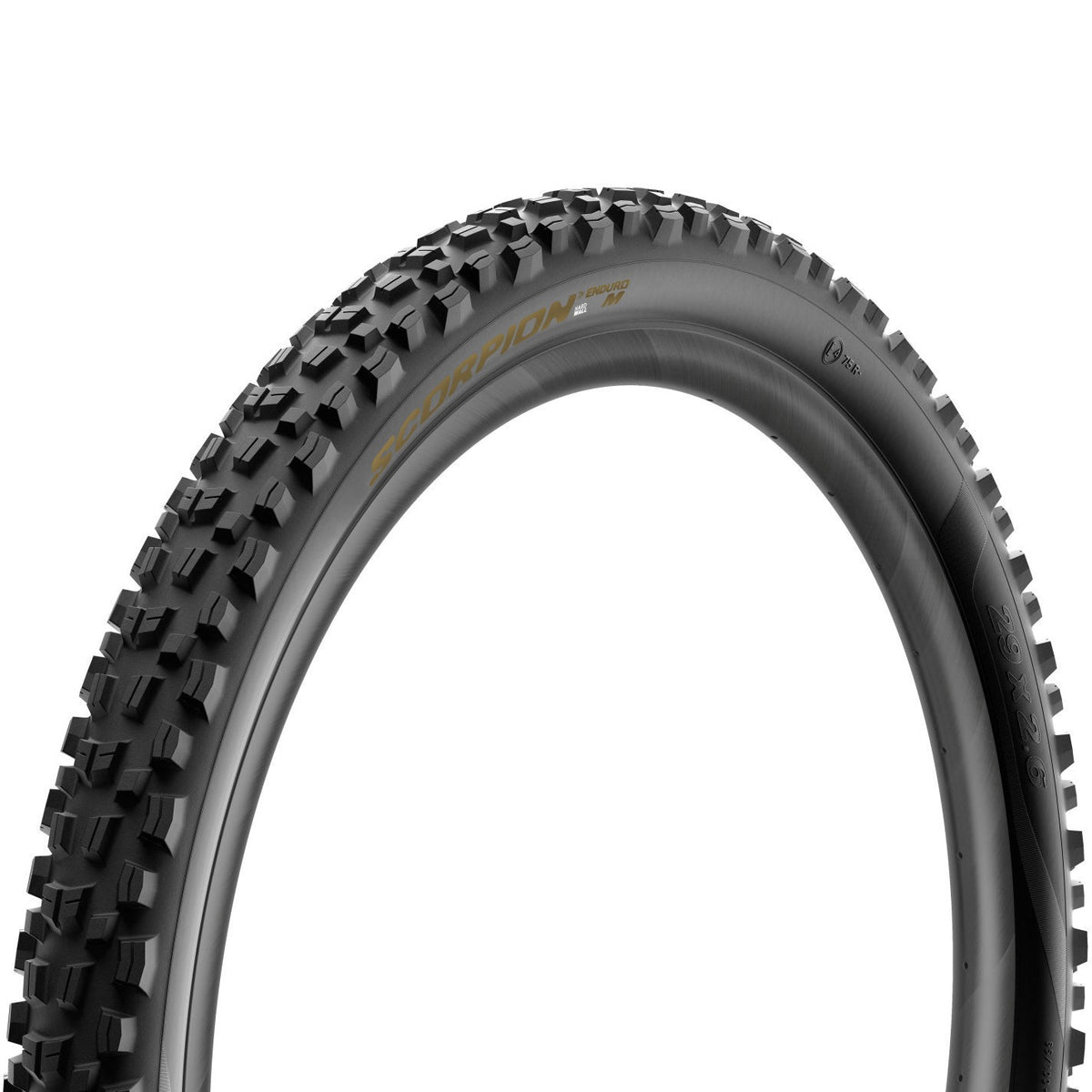 Pneu PIRELLI SCORPION ENDURO M EDIÇÃO DE COR 29x2.60 HardWall Tubeless Ready Talão Flexível Preto/Dourado