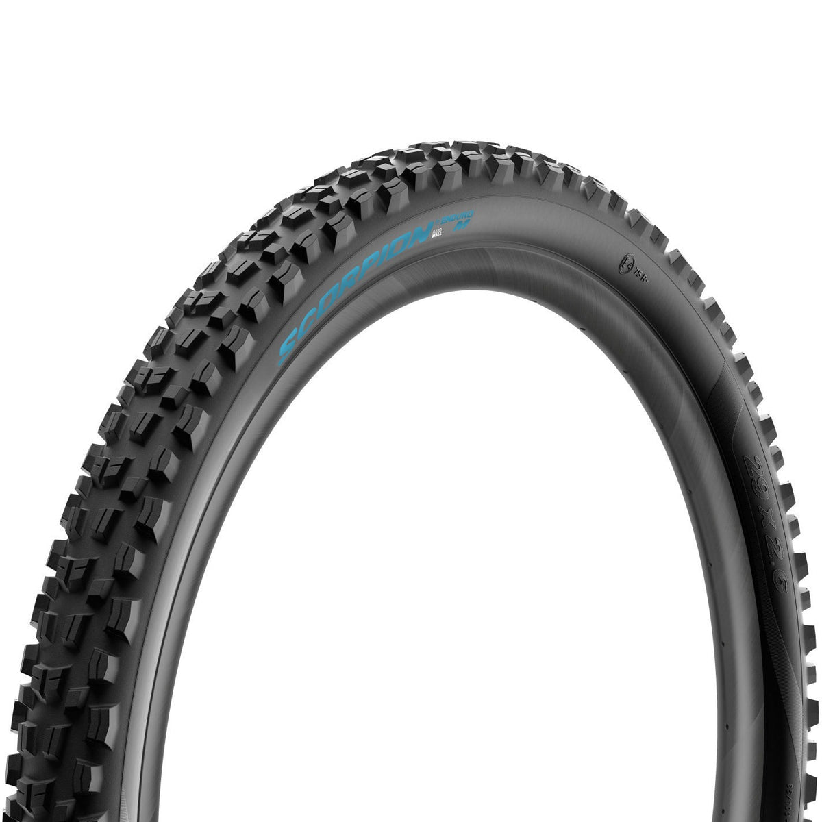 Pneu PIRELLI SCORPION ENDURO M COLOUR EDITION 29x2.60 HardWall Tubeless Ready de talão dobrável preto/turquesa Petronas