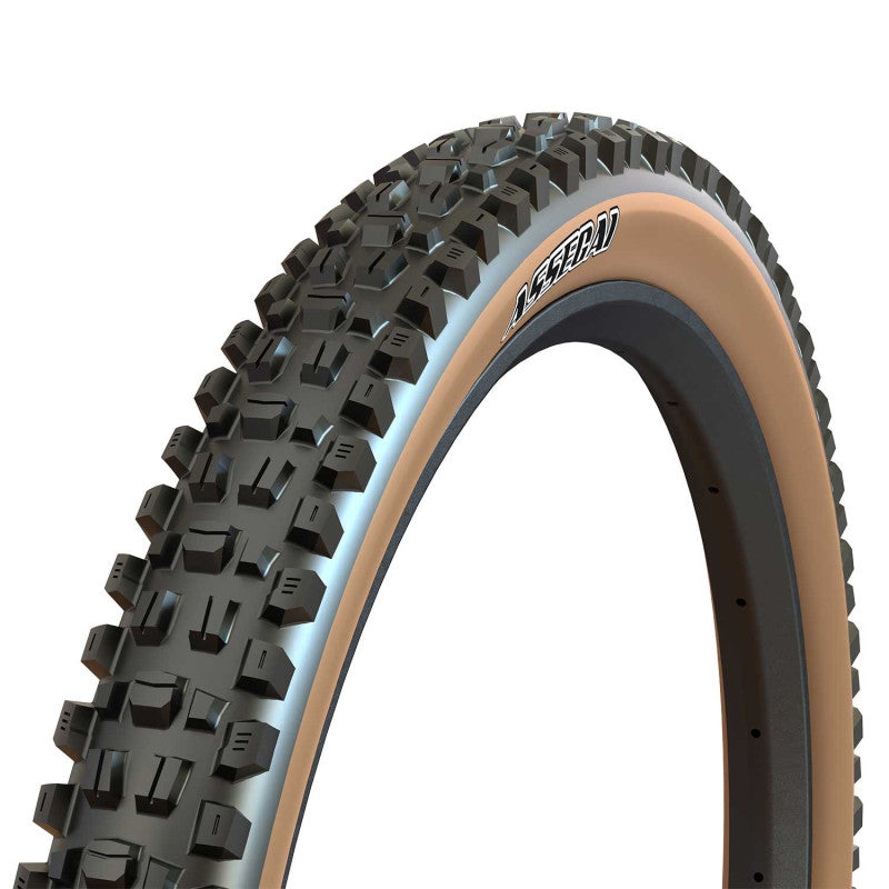 Pneu MAXXIS ASSEGAI 27.5x2.60 WT Exo Tubeless Ready de talão flexível Tanwall