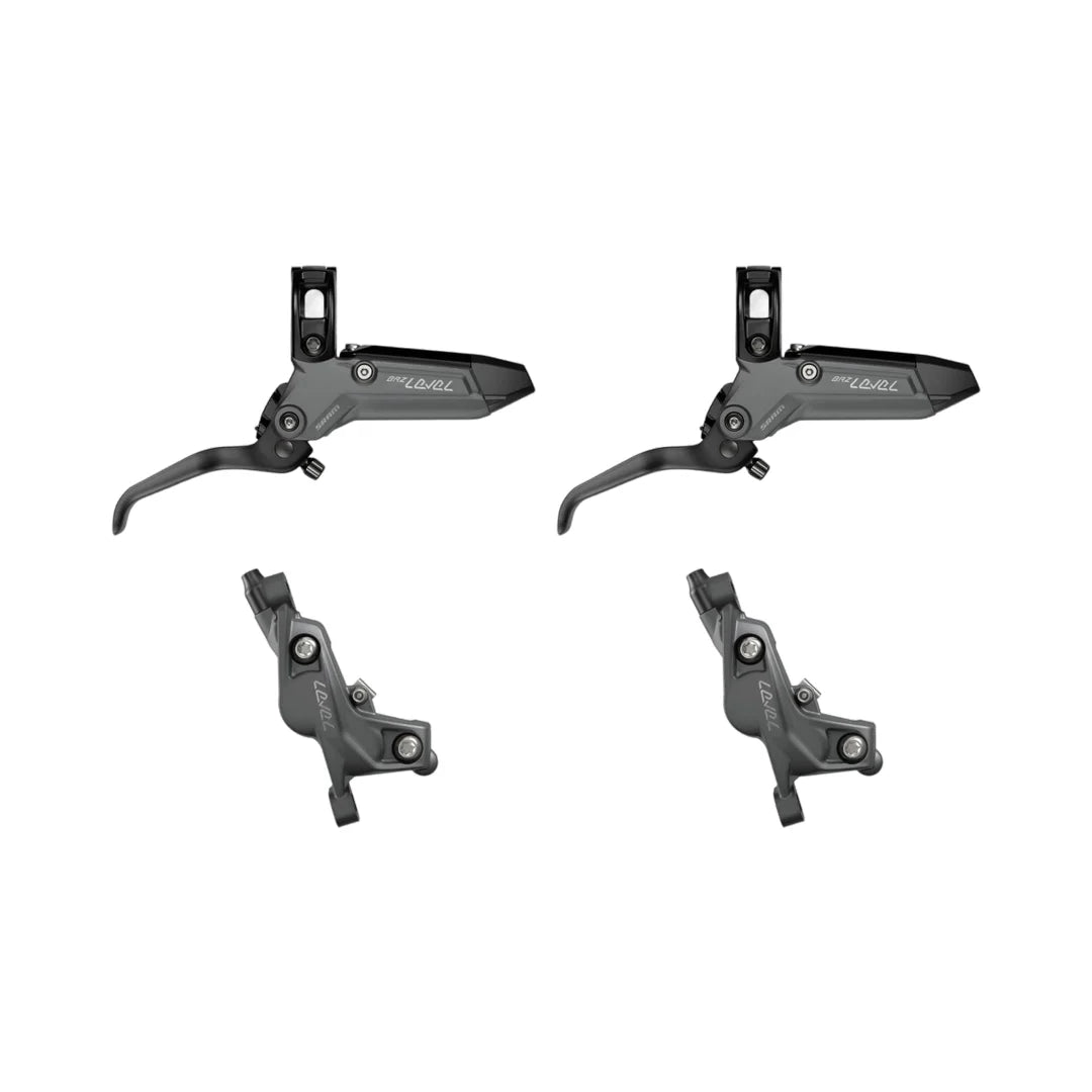 Par de travões SRAM LEVEL BRONZE STEALTH de 4 pistões Cinzento