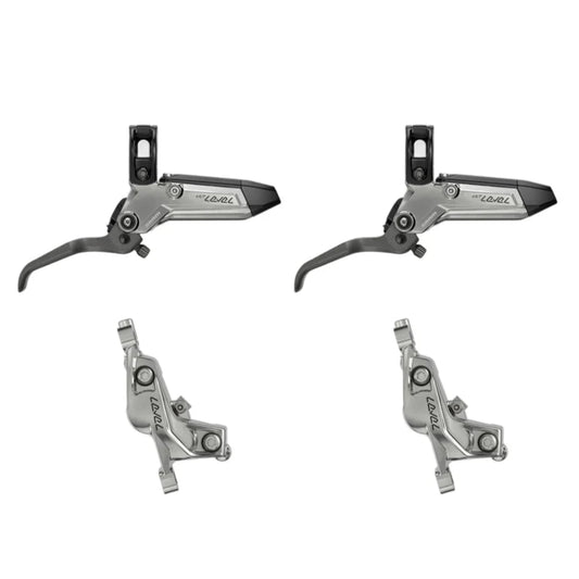 Par de travões SRAM LEVEL ULTIMATE STEALTH de 4 pistões em prata