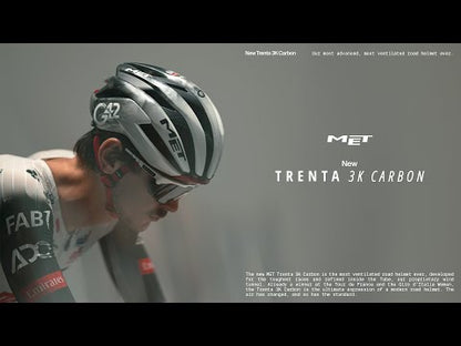 Capacete de Estrada MET TRENTA 3K CARBON MIPS UAE TEAM ADQ 2026 Violeta/Laranja