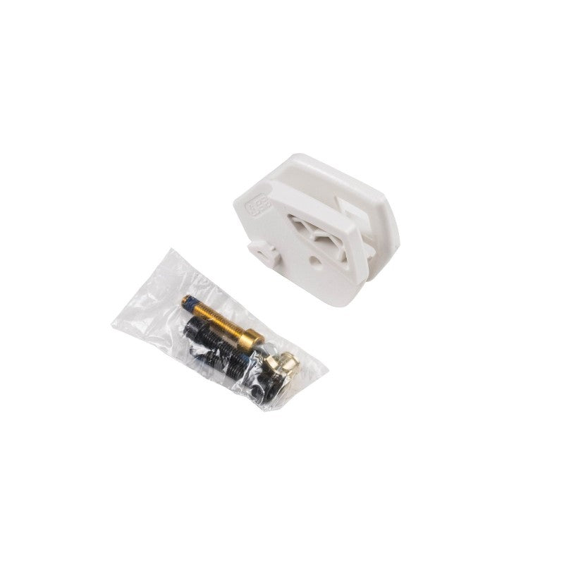 Guia inferior E-THIRTEEN LG1+/LS1+ branco — peça e parafusos
