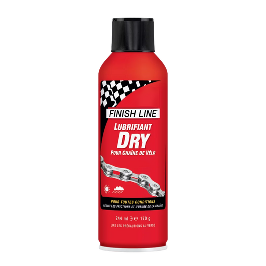 Lubrificante para Corrente FINISH LINE DRY LUBE Teflon - Todas as Condições – Aerossol (244ml)