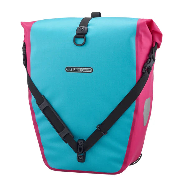 Saco de transporte de bagagem ORTLIEB BACK ROLLER 20 L Cyber Blue/Pink