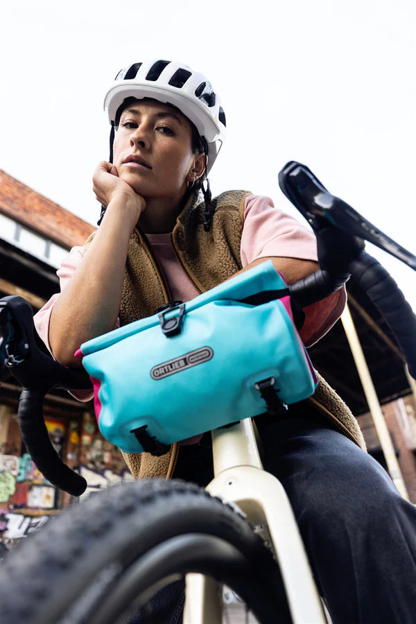 Saco de guiador ORTLIEB VELO SLING 3 L Cyber Blue/Pink