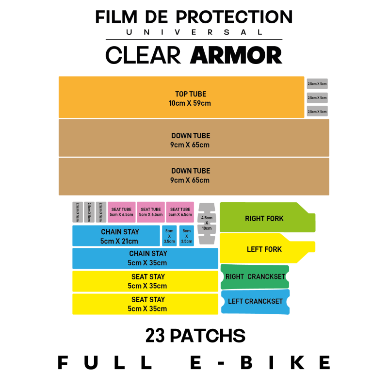 Protection de Cadre MONKEY'S SAUCE FULL UNIVERSAL E-Bike Brillant