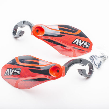 AVS KIT DECO Proteção de Mão Perna de Alumínio Vermelho/Preto