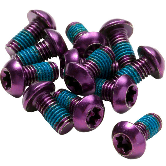 Conjunto de 12 parafusos de disco REVERSE COMPONENTS anodizados em roxo