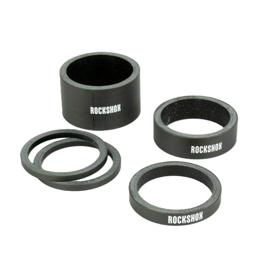 Conjunto de espaçadores ROCKSHOX UD em carbono de 1"1/8, preto