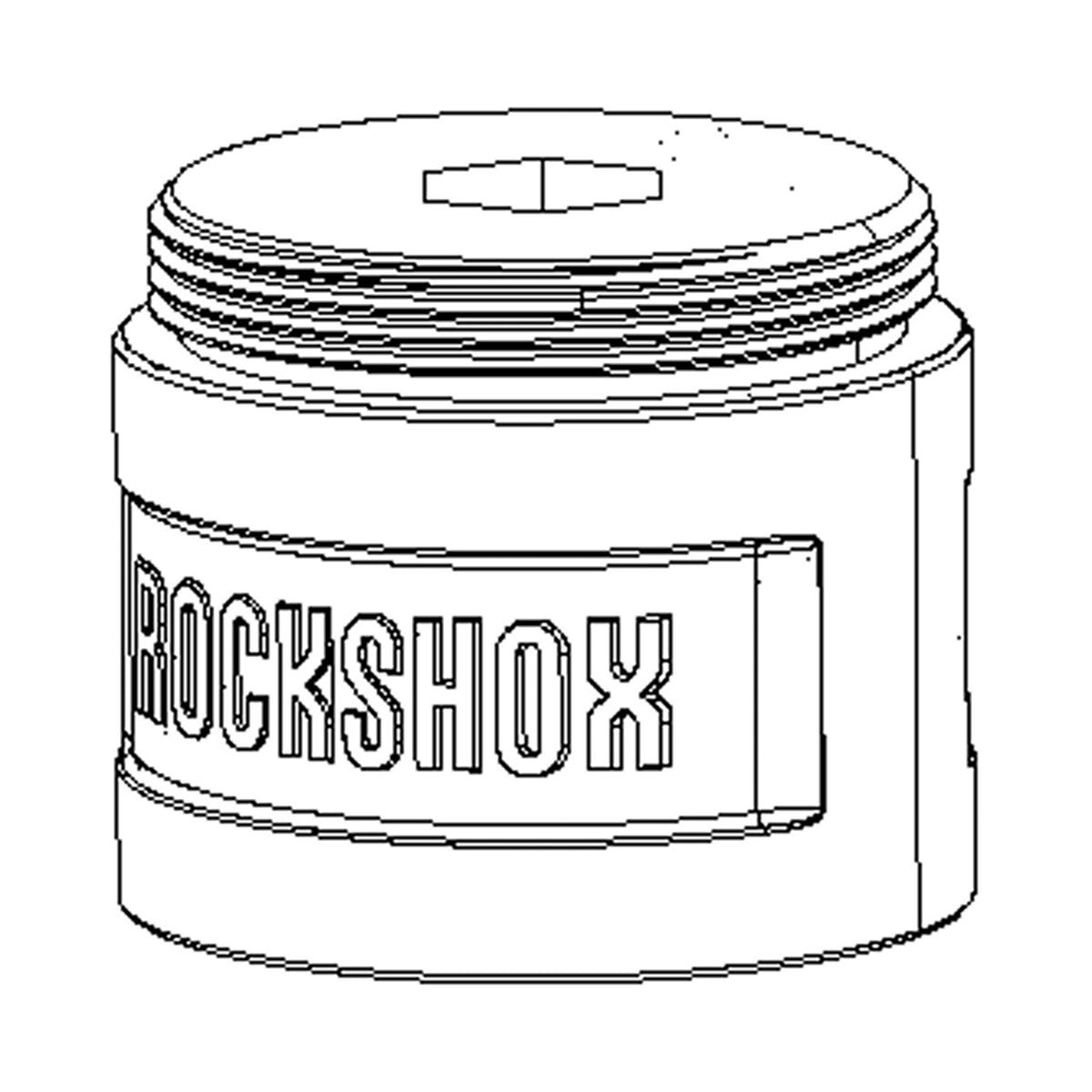 Espaçadores de volume ROCKSHOX Bottomless Tokens 35 mm SOLO AIR/DEBONAIR (x10) para PIKE/BOXXER B1/LYRIK — ilustração técnica