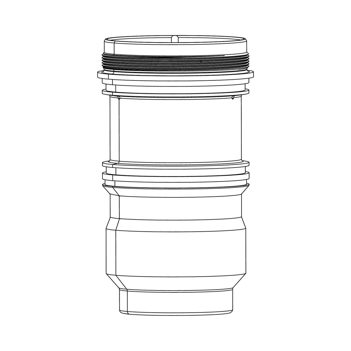 Kit de atualização da câmara de ar ROCKSHOX Linear XL 57,5–65 mm para DELUXE C1+/SUPER DELUXE C1+ — ilustração técnica