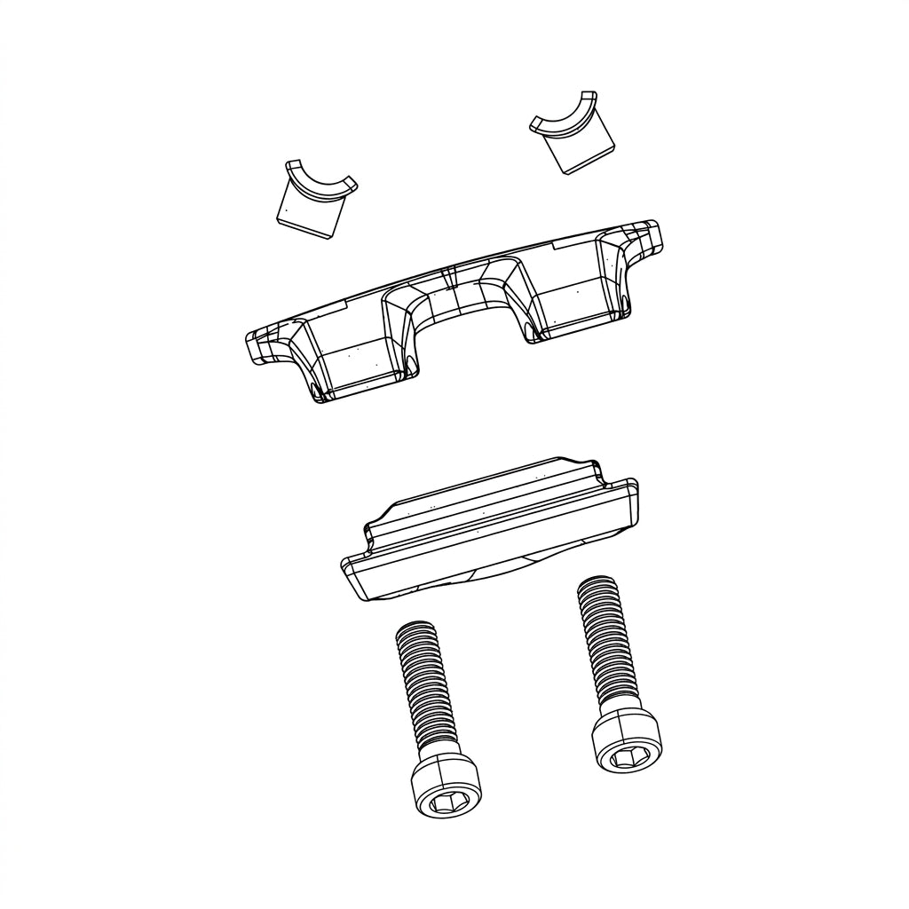 Kit de abraçadeira da cabeça para espigão de selim ROCKSHOX REVERB STEALTH C1 — ilustração técnica