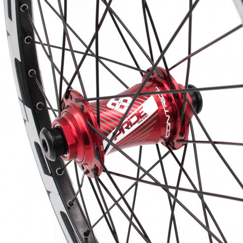 Par de Rodas PRIDE 20" (406mm) Control V1 Disco Eixos 20/10mm Vermelho