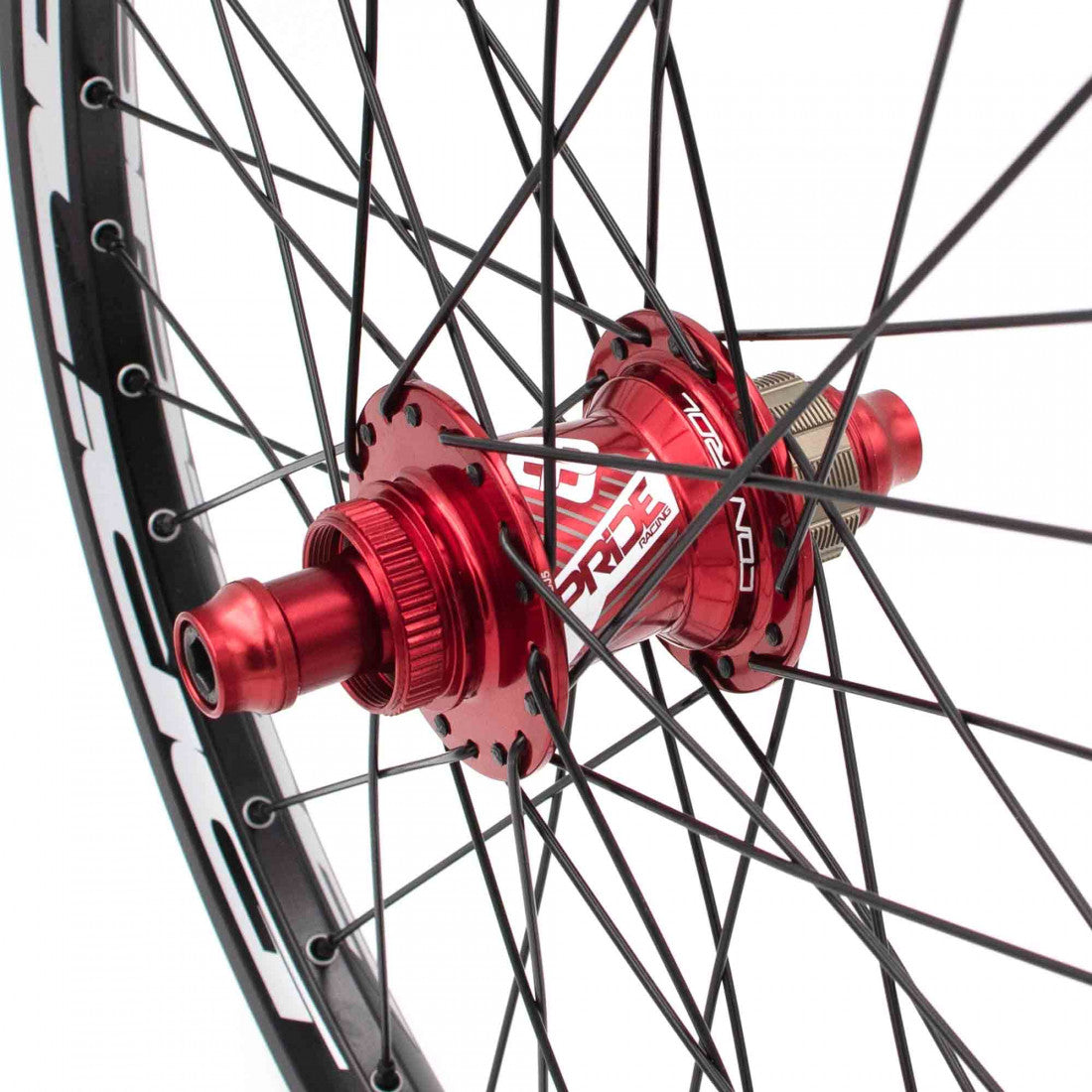 Par de Rodas PRIDE 20" (406mm) Control V1 Disco Eixos 20/10mm Vermelho