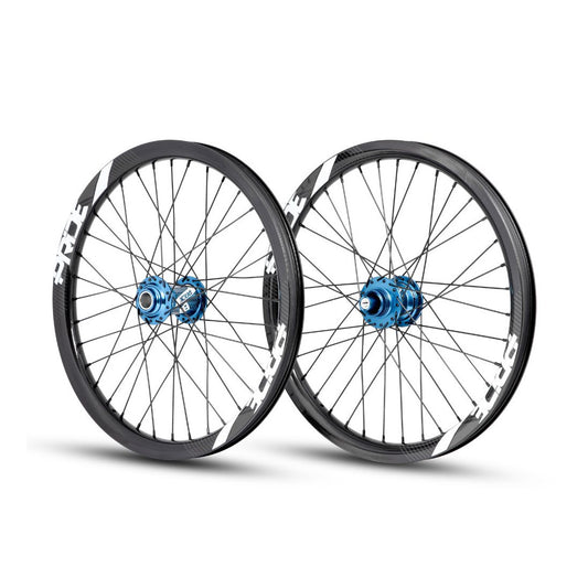 Par de Rodas PRIDE 20" (406mm) Carbono Gravity Gloss Disc / Pride Control Eixos 20/10mm Azul