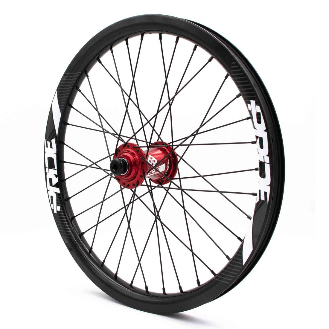Par de Rodas PRIDE 20" (406mm) Carbono Gravity Gloss Disc Pride Control Eixos 20/10mm Vermelho