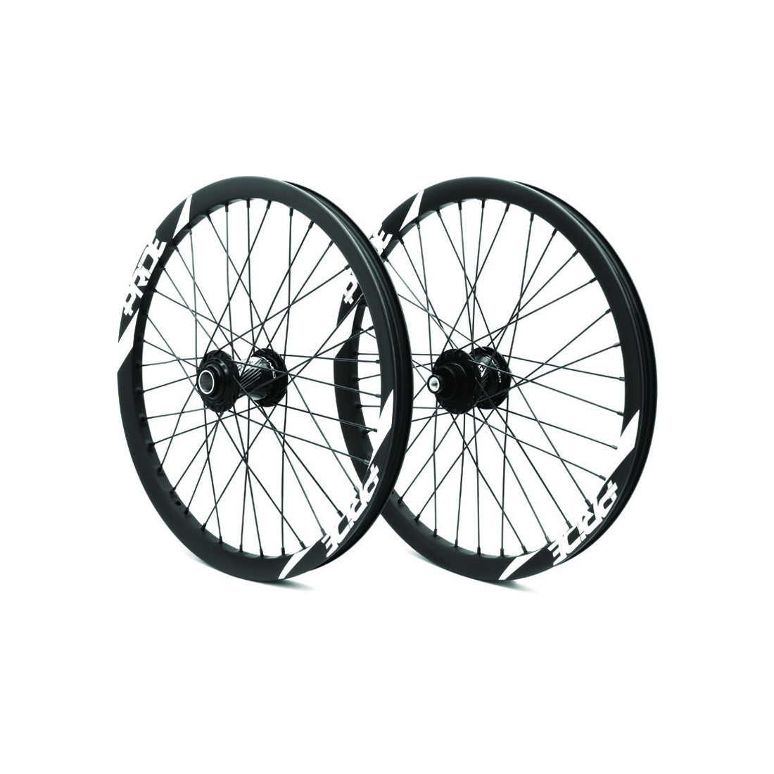 Par de Rodas PRIDE 20" (406mm) Carbono Wave Matt White Disc Control V2 Eixos 20/15mm Preto/Branco
