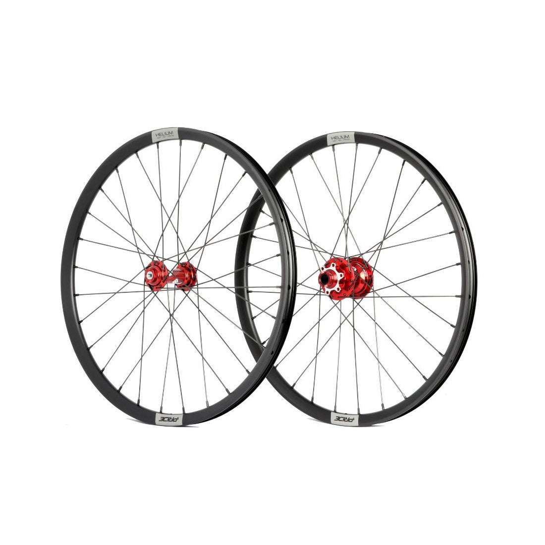 Par de Rodas PRIDE 20" (451mm) Control V2 Disc Helium M21 Eixos 10/15mm Vermelho