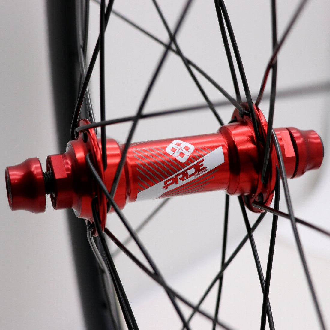 Par de Rodas PRIDE 20" (451mm) Carbono Gravity Matt Disc Pride Control V1 Eixos 10/10mm Vermelho