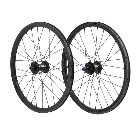 Par de Rodas PRIDE 20" (451mm) Carbono Wave Gloss Black Fusion Disc Eixos 10/10mm Preto