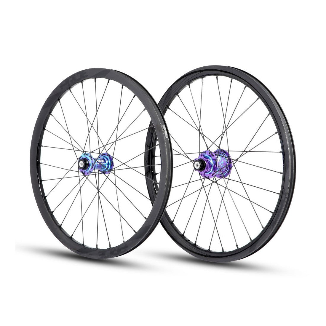Par de Rodas PRIDE 20" (451mm) Carbono Wave Gloss Black Disc Matrix Eixos 10/10mm Splash