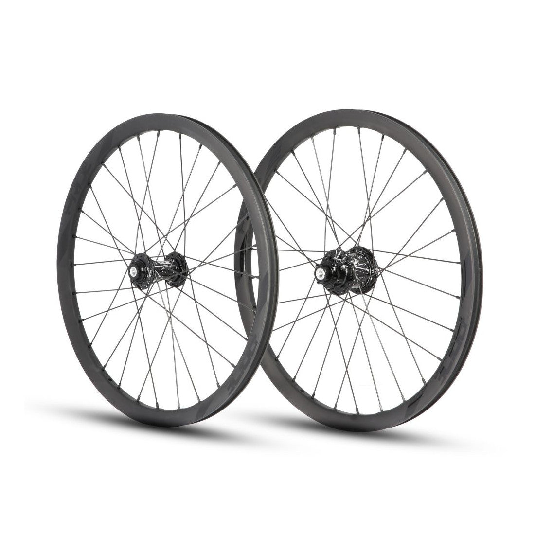Par de Rodas PRIDE 20" (451mm) Carbono Wave Matt Black Disc Matrix Eixos 10/10mm Preto